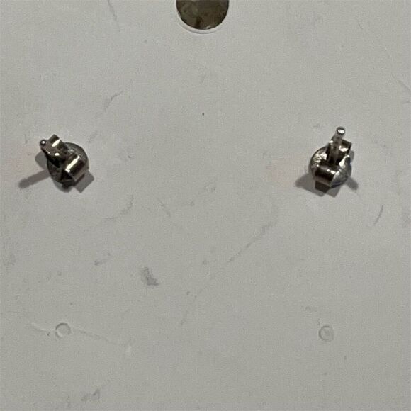 925‎ Sterling Silver Mother of Pearl Oval Stud Earrings Secure Backings - Picture 5 of 9